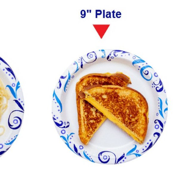 Great Value Everyday Strong, Soak Proof, Microwave Safe, Disposable Paper Plates - Picture 4 of 5